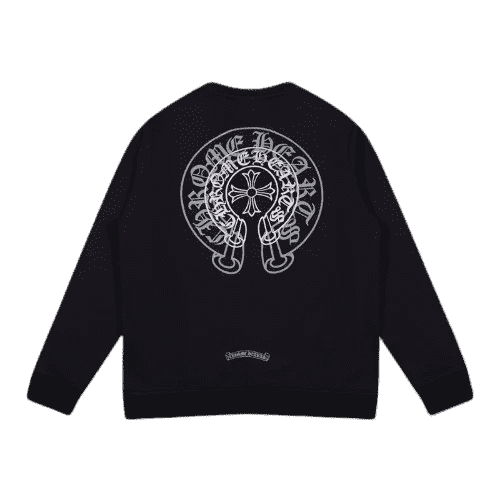 Classic Chrome Hearts  Horseshoe Logo Black Sweatshirt