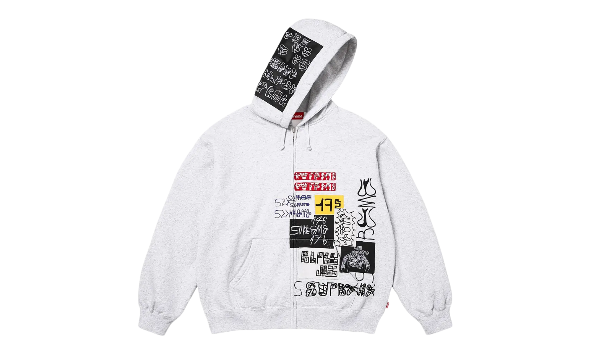 176 Zip Up Hooded Sweatshirt "Heather Grey" SU27003
