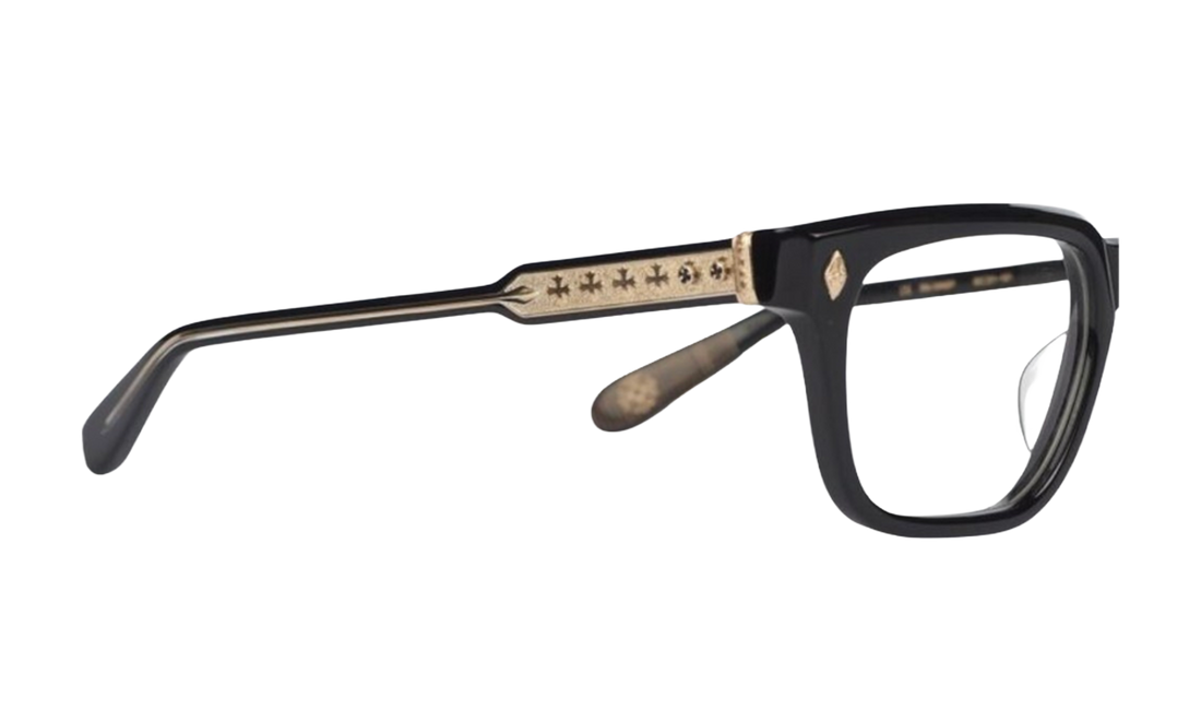 18K Gold Plated Black Glasses "Ambidixtrous" CHRM0830