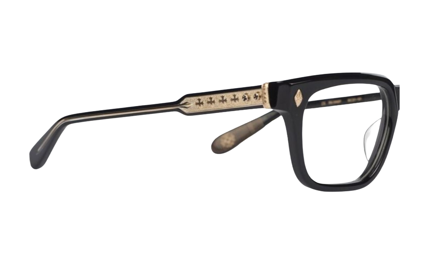18K Gold Plated Black Glasses "Ambidixtrous" CHRM0830