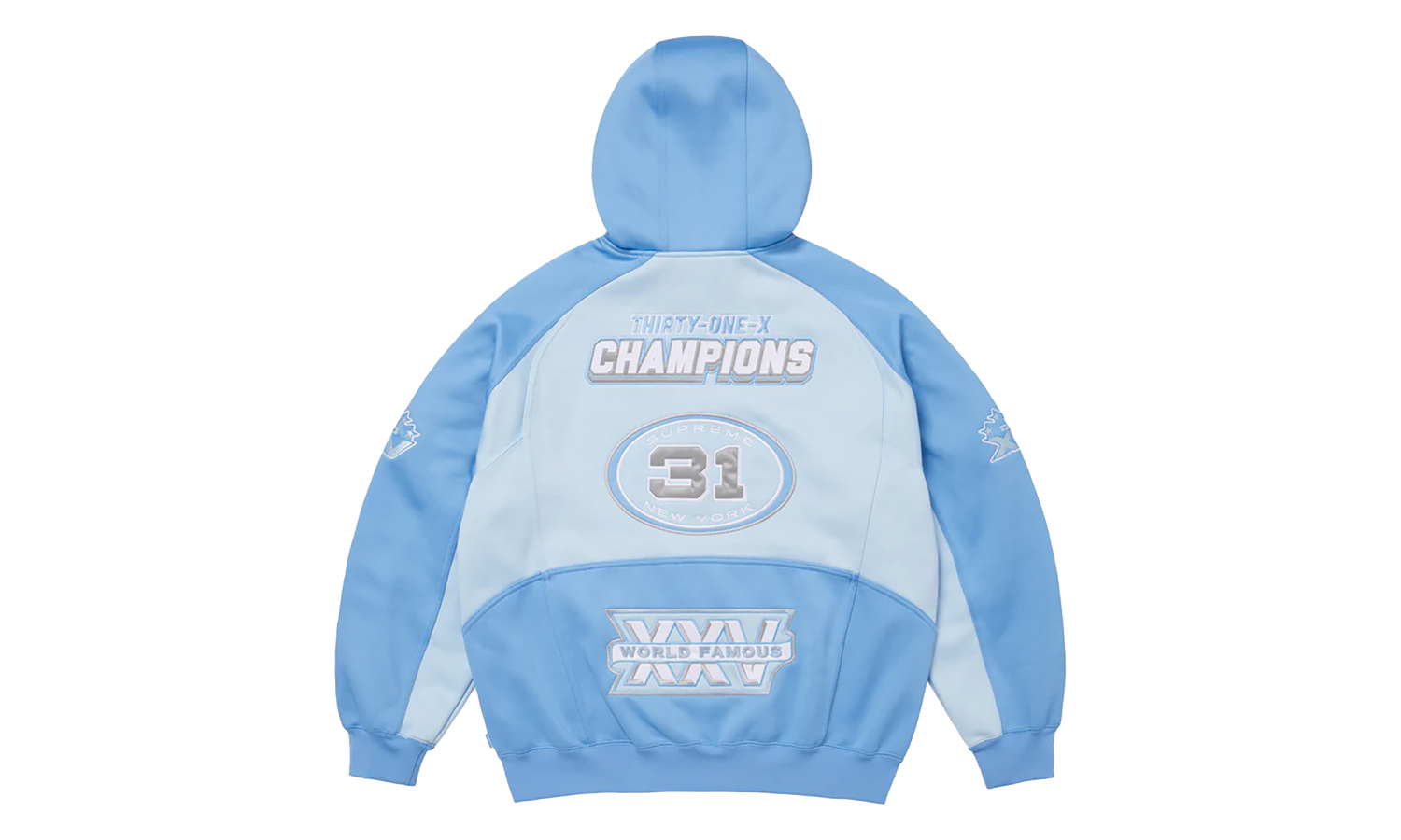 Football Zip Up Hooded Sweatshirt "FW25 - Light Blue" SU26735