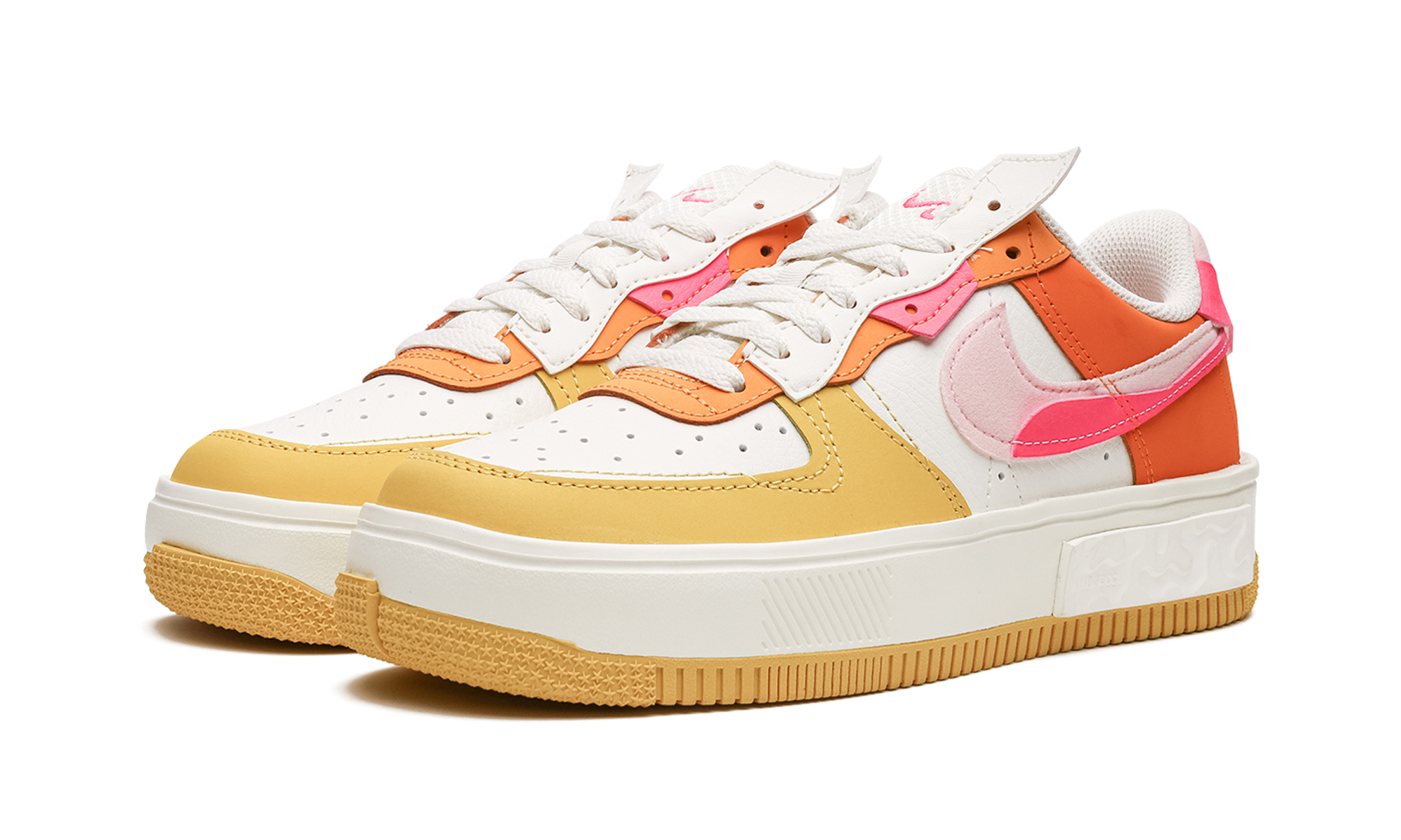 AIR FORCE 1 FONTANKA MNS WMNS "Summit White/Solar Flare/Medium Soft Pink/Hyper Pink" DX2675 100