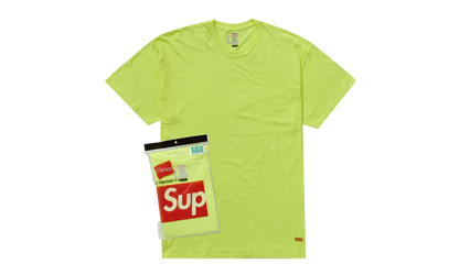 Supreme Hanes Tagless Tees (2 Pack) "SS23 - Fluorescent Yellow" SU25717