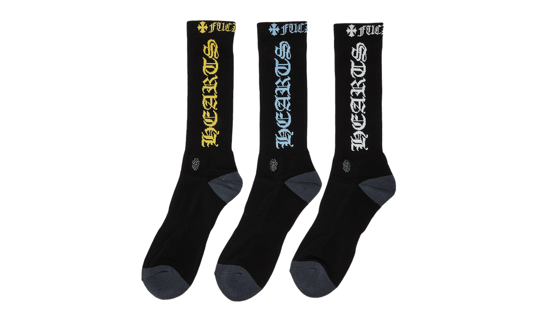Chrome Hearts Socks (3 Packs) "Multicolor" CHRM0161