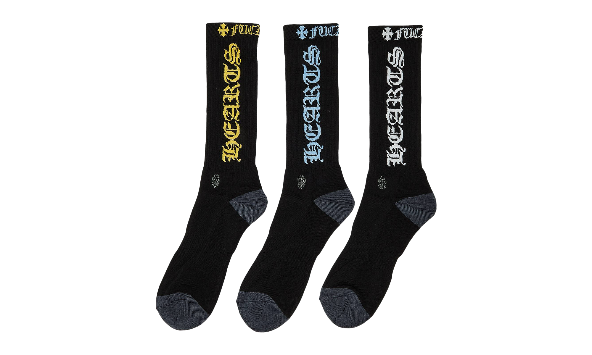 Chrome Hearts Socks (3 Packs) "Multicolor" CHRM0161