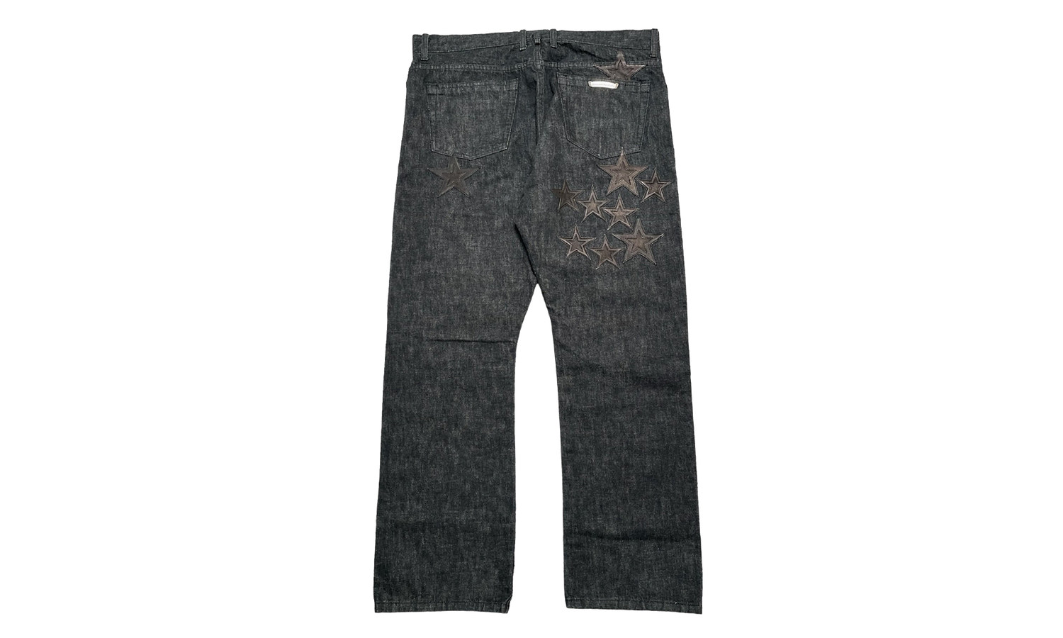Leather Star Patch Denim Jeans "Washed Raw Denim Black" CHRM1109