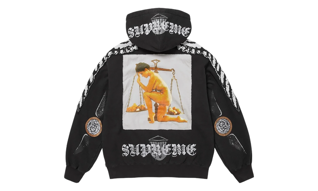 Wings Zip Up Hooded Sweatshirt "Black" SU27001