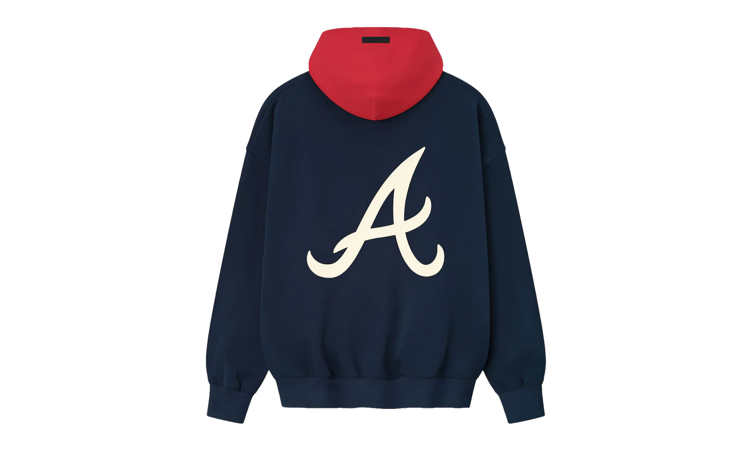 MLB Mens Braves Sport Fit Pullover Hoodie "Midnight Navy / Red" 192ML252017F