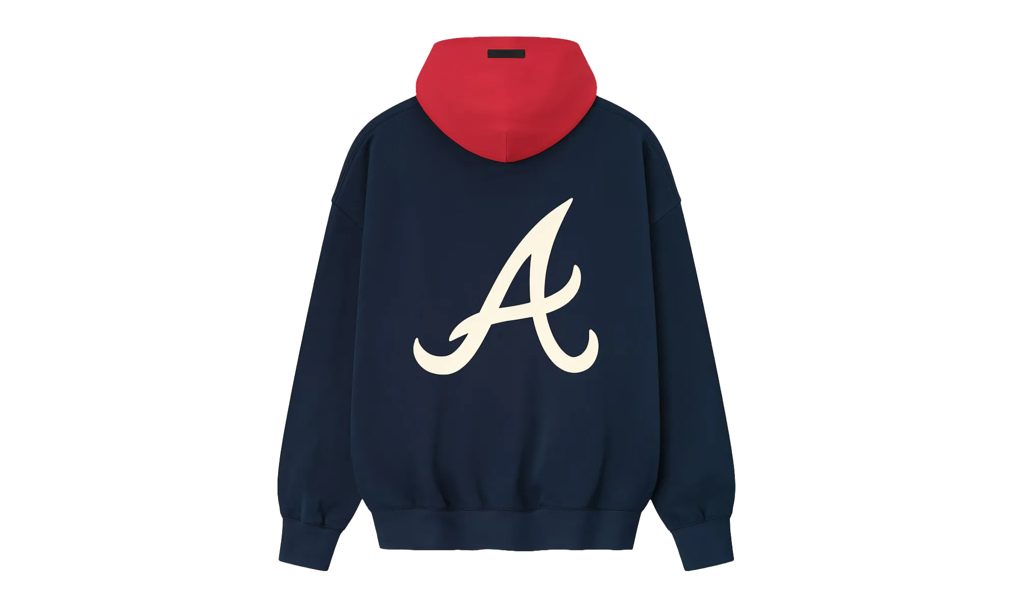 MLB Mens Braves Sport Fit Pullover Hoodie "Midnight Navy / Red" 192ML252017F