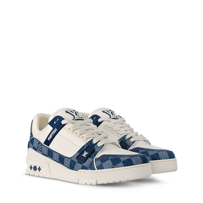 Louis Vuitton Trainer Denim Damier Blue White
