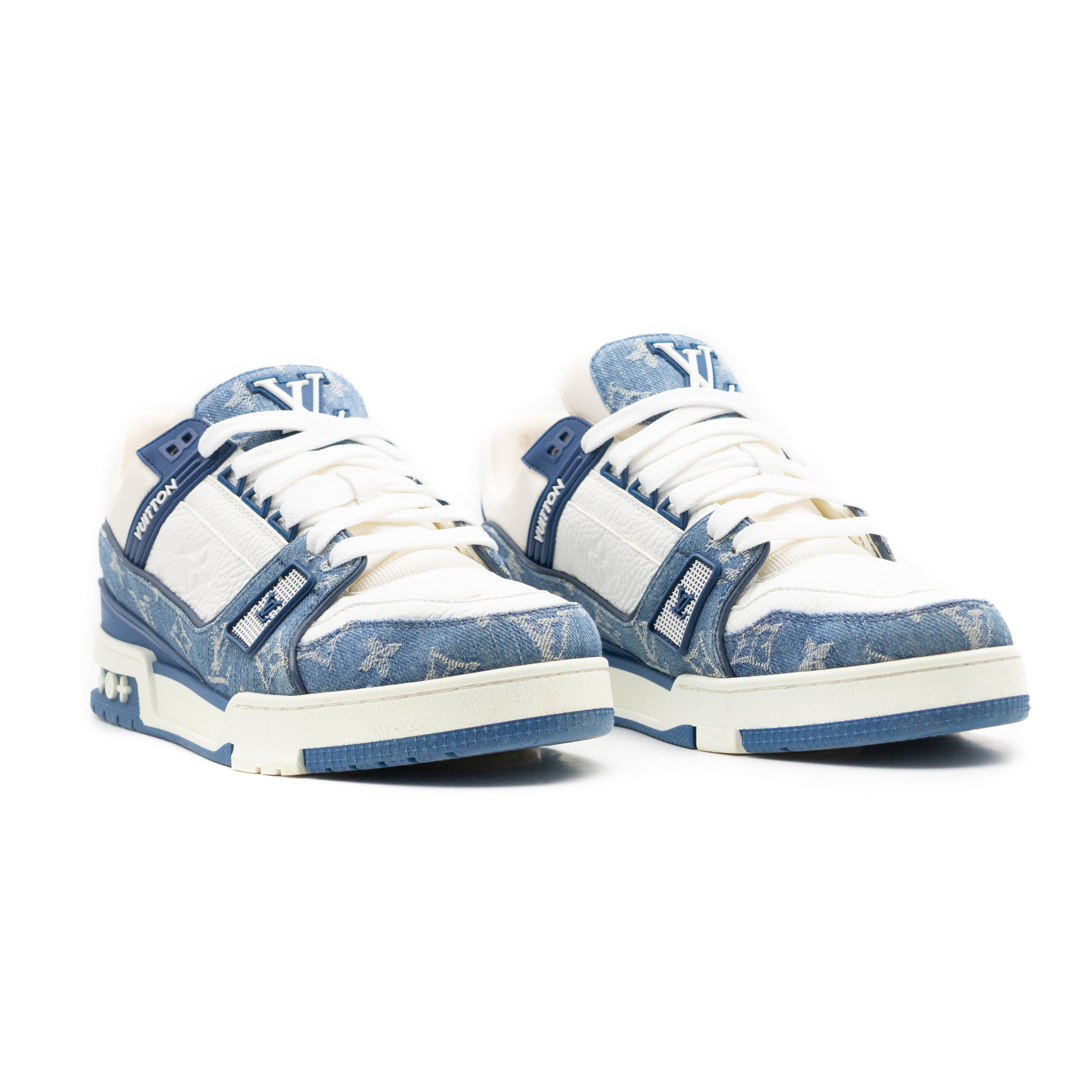 Louis Vuitton Trainer Monogram Denim White Blue
