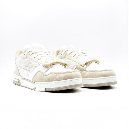Louis Vuitton Trainer Velcro Beige White