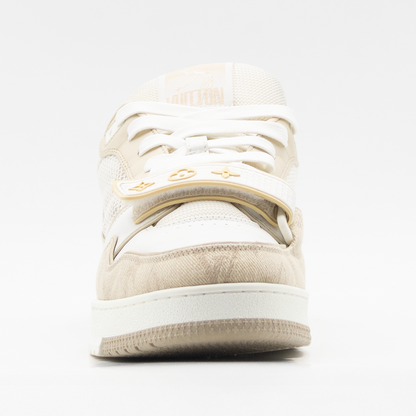 Louis Vuitton Trainer Velcro Beige White