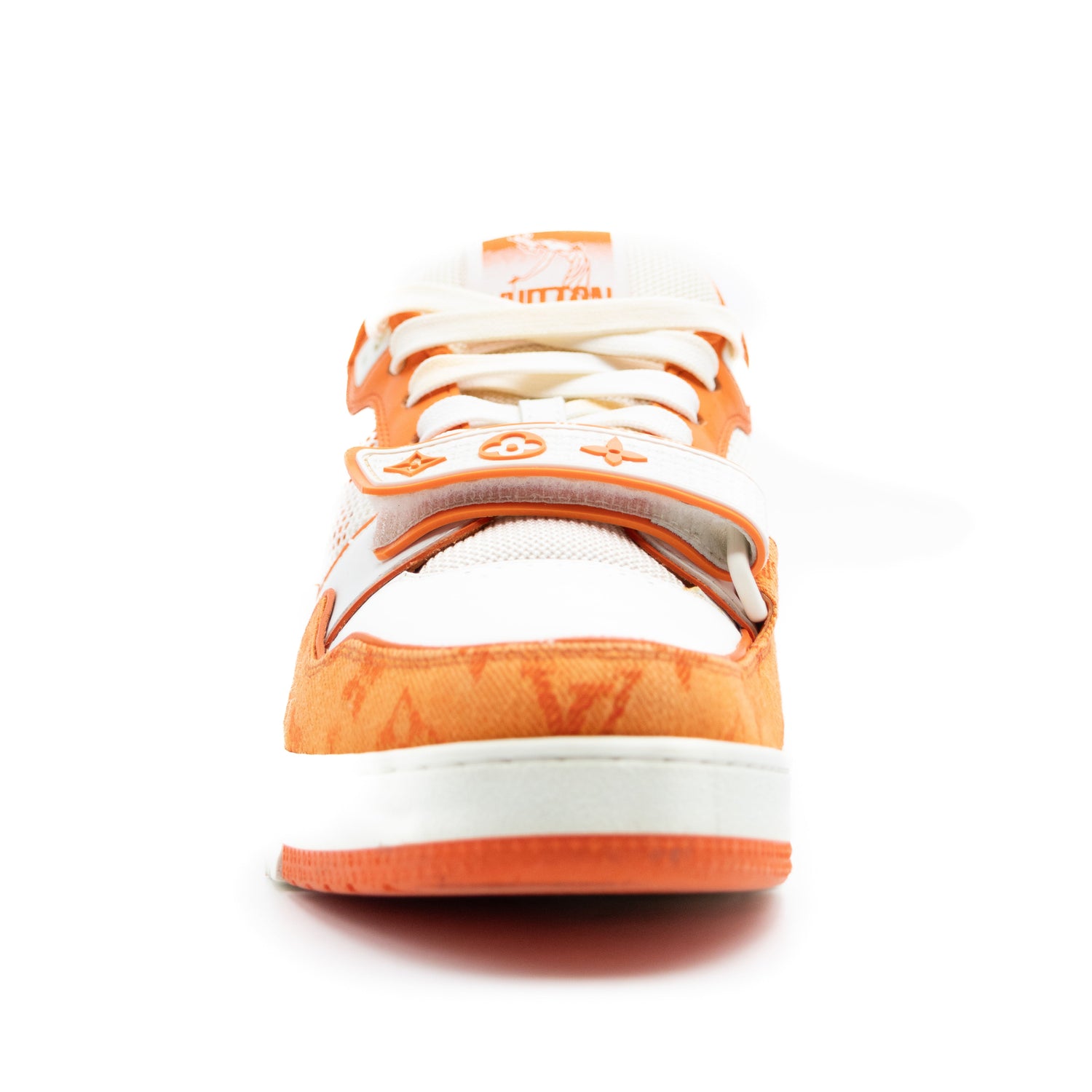 Louis Vuitton Trainer Velcro Monogram Denim Orange