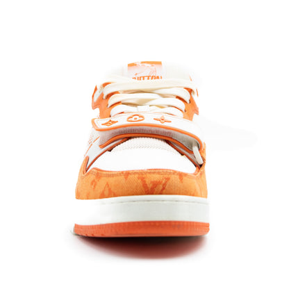 Louis Vuitton Trainer Velcro Monogram Denim Orange