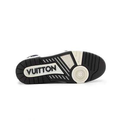 Louis Vuitton Trainer Velcro Strap Monogram Denim Black White