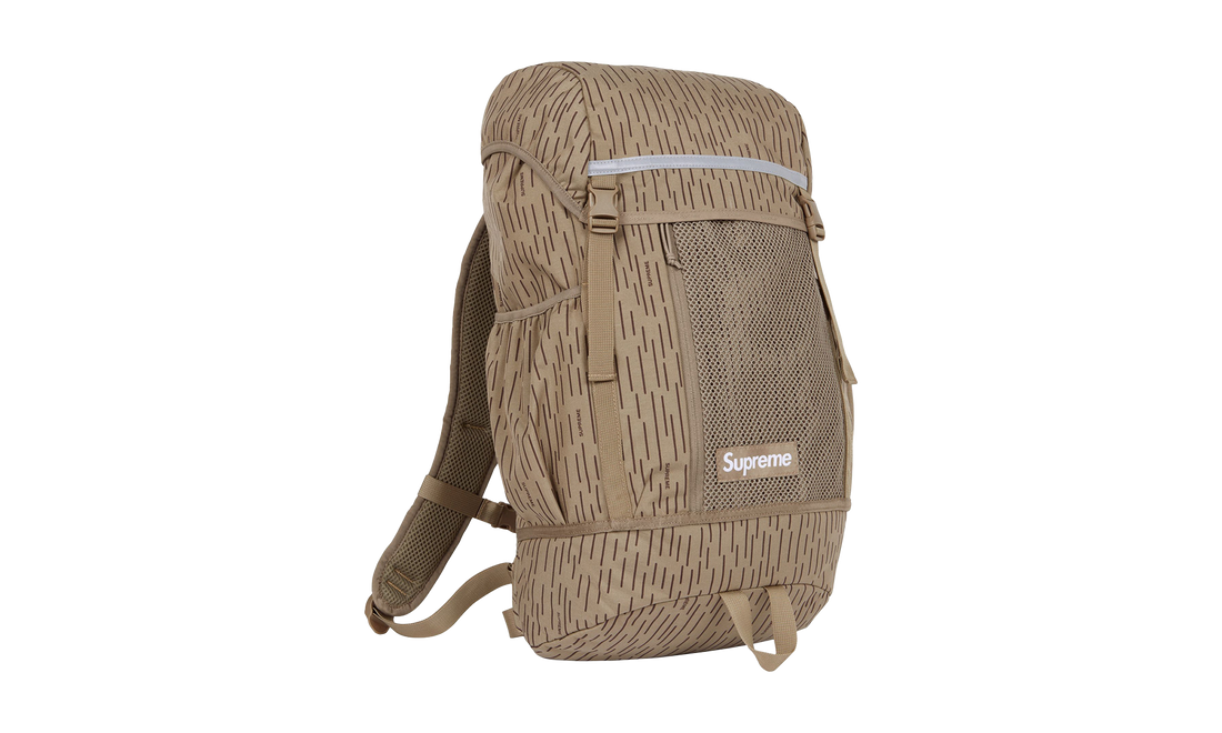 Supreme Logo Backpack "FW24 - Tan Raindrop" SU25622