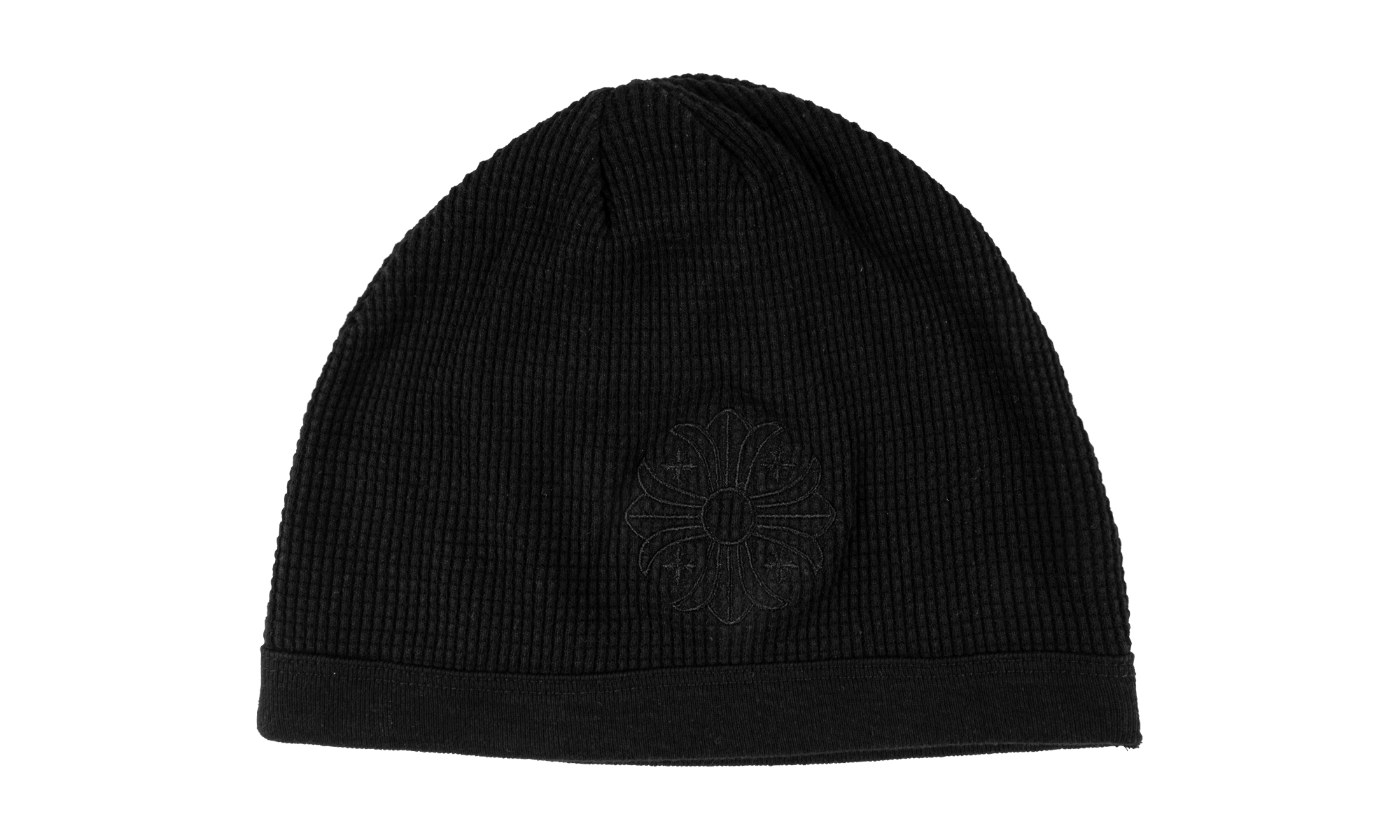 Waffle Cross Beanie Hat "Black" CHRM0785