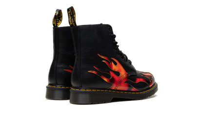 1460 Pascal Flame Arcadia Rub Off Leather Boots "Black / Red / Yellow" 41517001