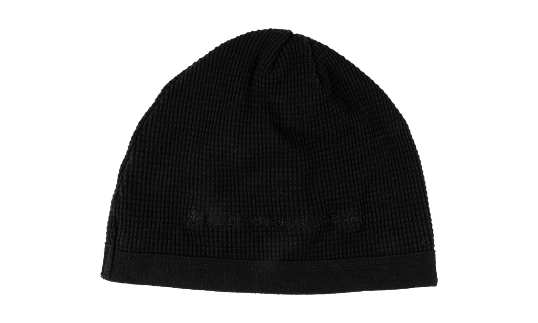 Waffle Cross Beanie Hat "Black" CHRM0785