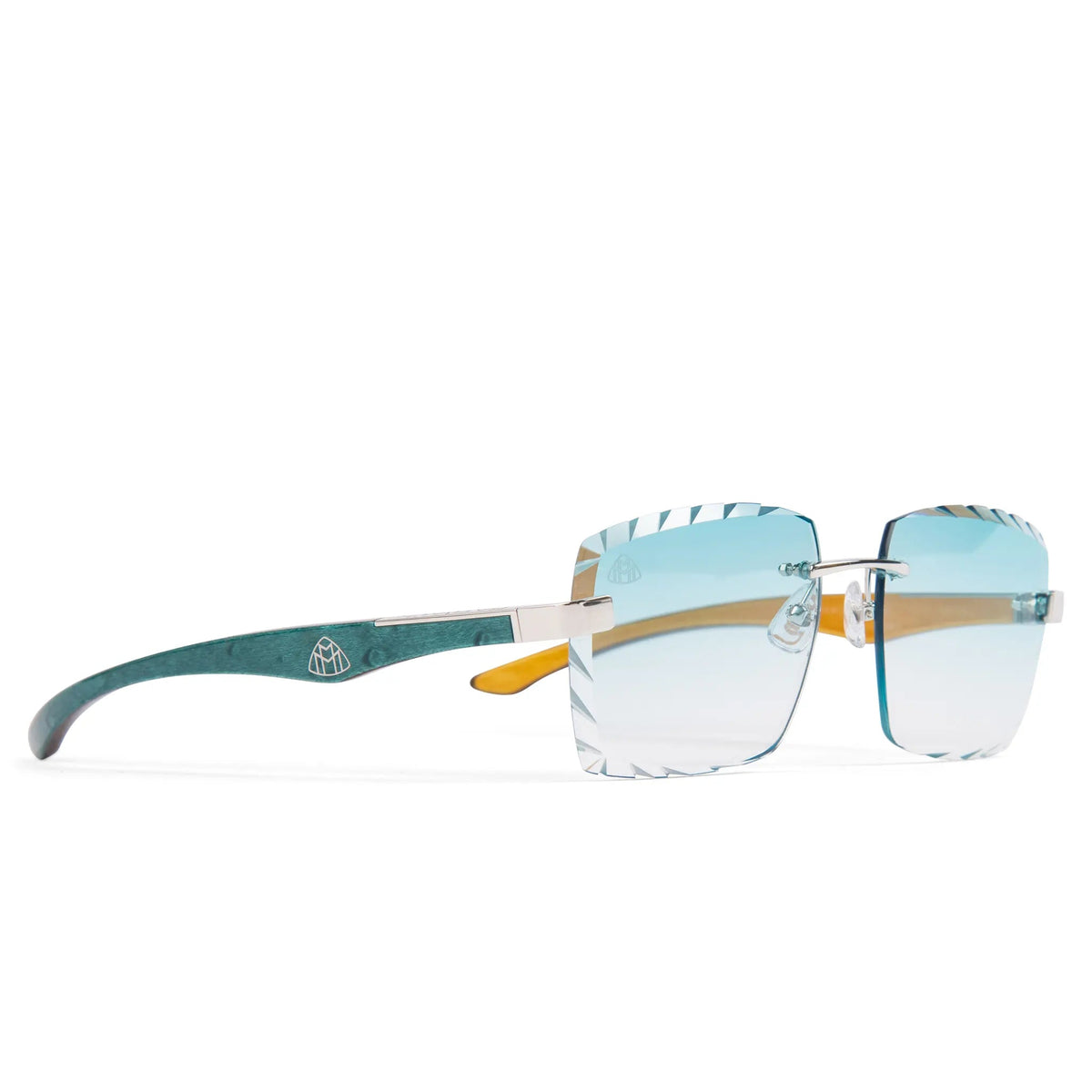 Maybach Eyewear The Artist III P-WCW-Z25 Custom Tiffany Blue Diamond Cut Sunglasses Main image