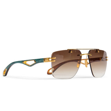 Maybach Eyewear The President I G-WCZ-M09 Gold Light Bronze Gradient Sunglasses
