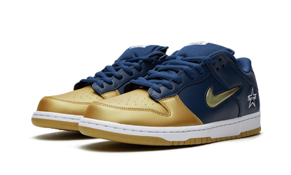 SB Dunk Low "Supreme - Jewel Swoosh Gold/Navy" CK3480 700