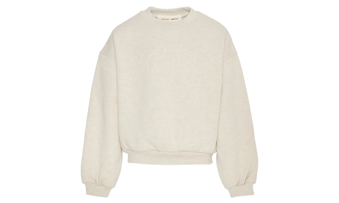 Essentials Embossed Classic Crewneck Sweatshirt GS "Oatmeal Heather" 785HO252541K