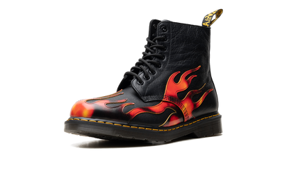 1460 Pascal Flame Arcadia Rub Off Leather Boots "Black / Red / Yellow" 41517001