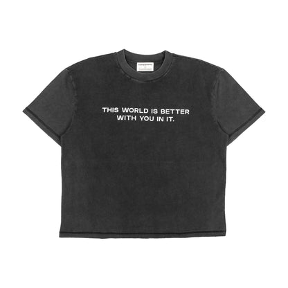 Compliments The World Better With You in It Black Vintage Shirt