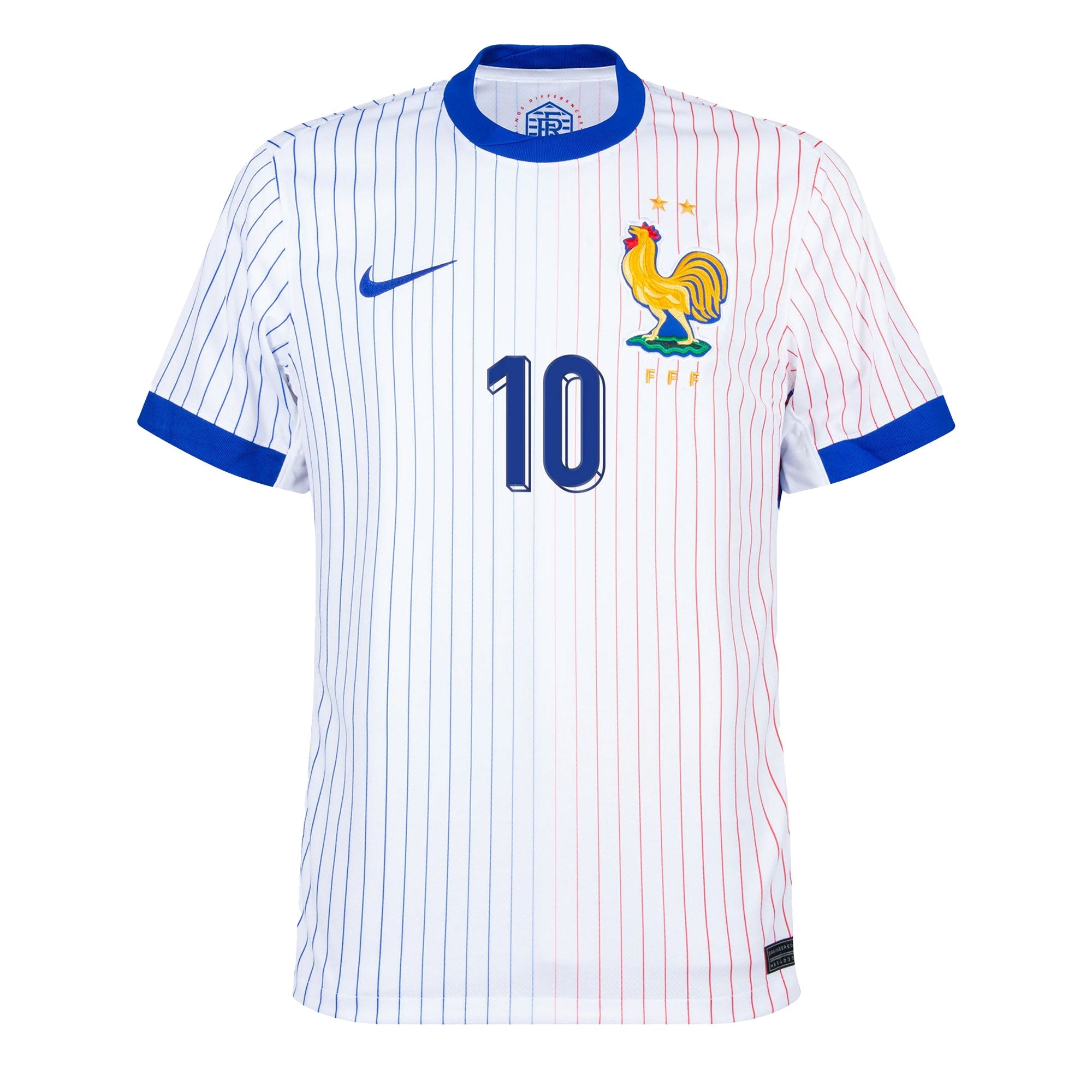 Nike France Kids Away Stadium 2024/25 Jersey w/ Mbappe #10