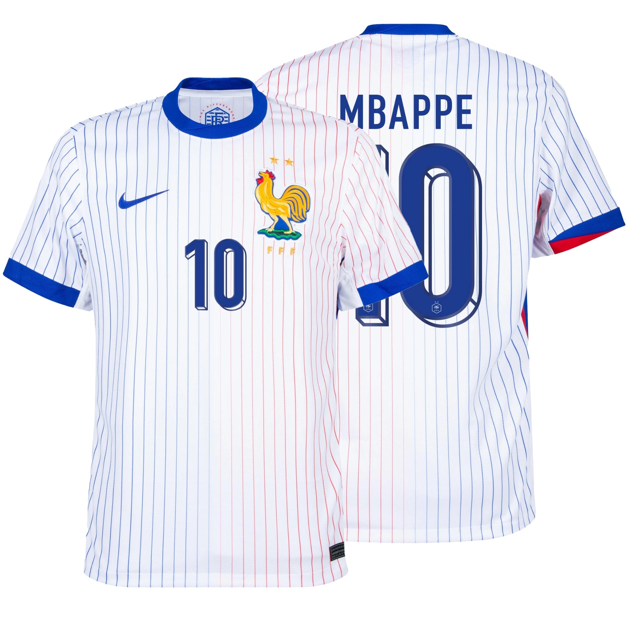 Nike France Men's Away Dri-FIT ADV 2024/25 Jersey w/ Mbappe # 10