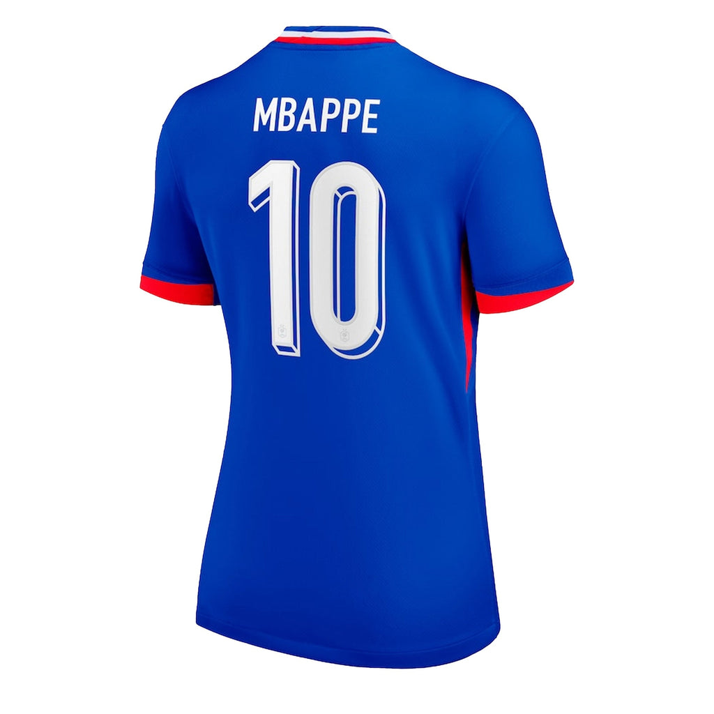 Nike France Women's Home Stadium 2024/25 Jersey w/ Mbappe #10