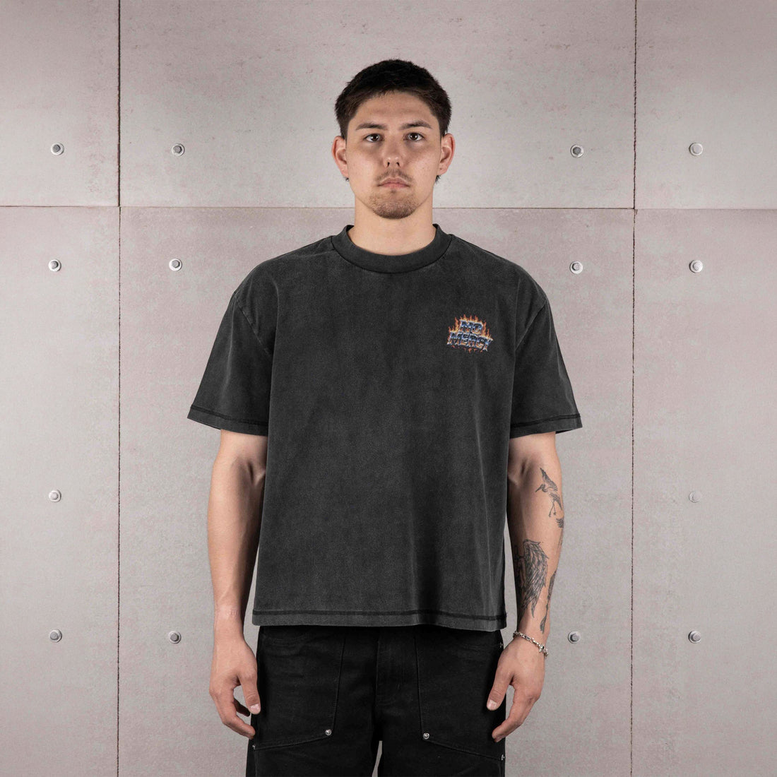 Commons No Mercy Fire and Ice Tee Vintage Black