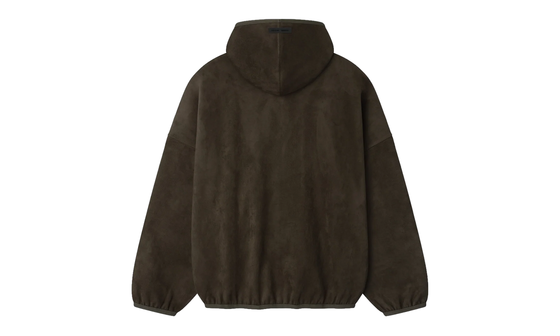 Suede Fleece Modern Hoodie "Brown" 192HO256943F