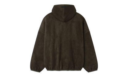 Suede Fleece Modern Hoodie "Brown" 192HO256943F