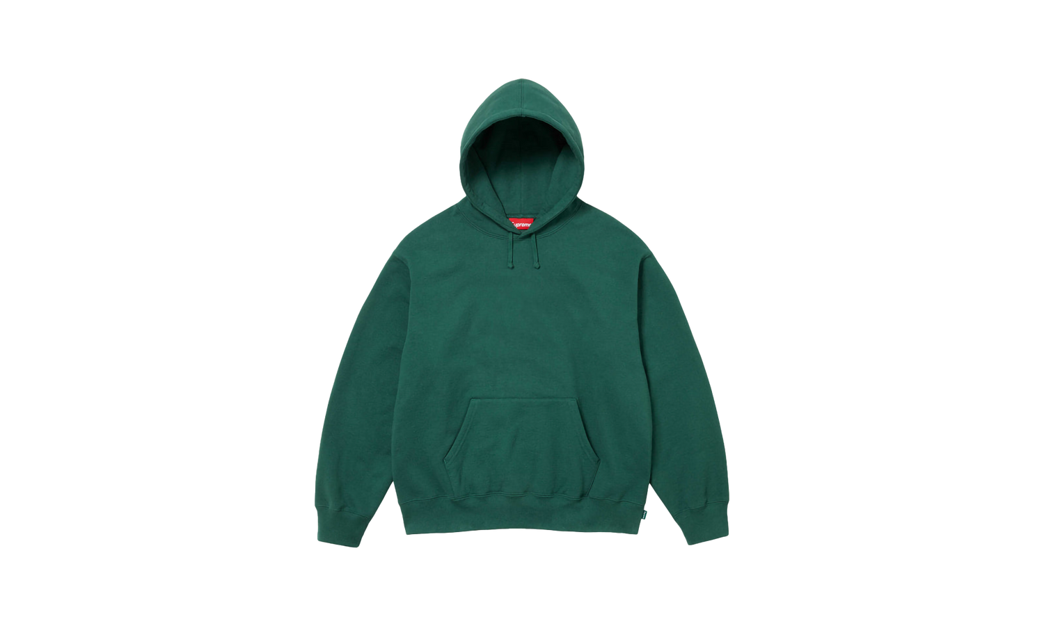 SATIN APPLIQUÉ HOODED SWEATSHIRT "FW24 - Green" SU530