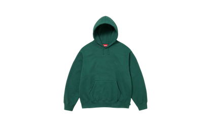 SATIN APPLIQUÉ HOODED SWEATSHIRT "FW24 - Green" SU530