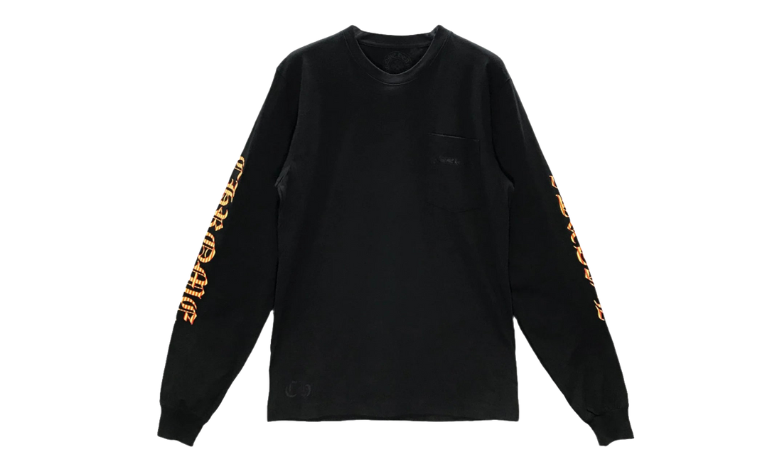 Yellow Dagger Script Logo Long Sleeve "Black" CHRM0829