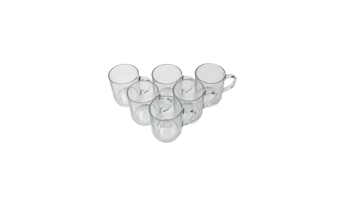 Supreme Duralex Glass Mugs "Clear - Set of 6" SU23158