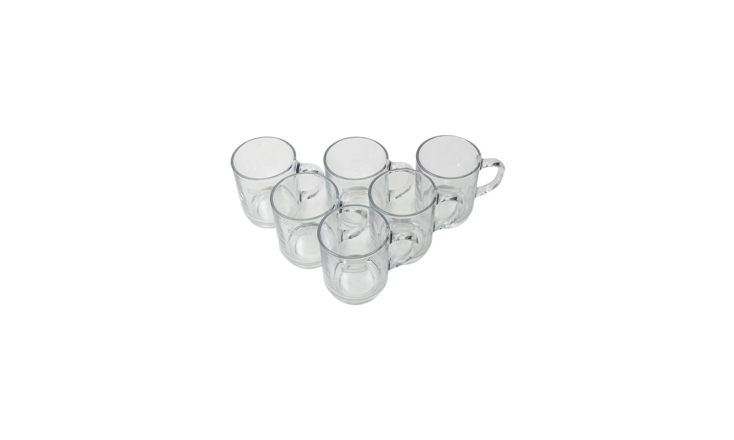 Supreme Duralex Glass Mugs "Clear - Set of 6" SU23158