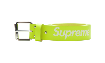 Supreme Repeat Leather Belt "Flourescent Yellow" SU23224