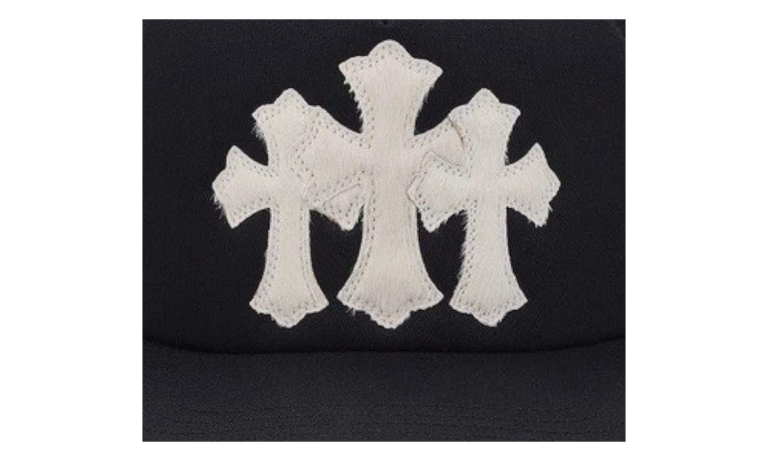 Triple Cross Cemetery Hat "Black - Calfskin/Mohair" CHRM0635
