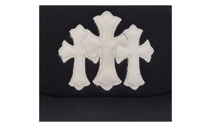 Triple Cross Cemetery Hat "Black - Calfskin/Mohair" CHRM0635
