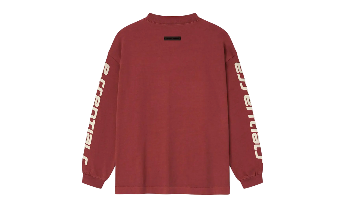 Essentials Classic Long Sleeve Tee GS "Crimson" 785HO251441K