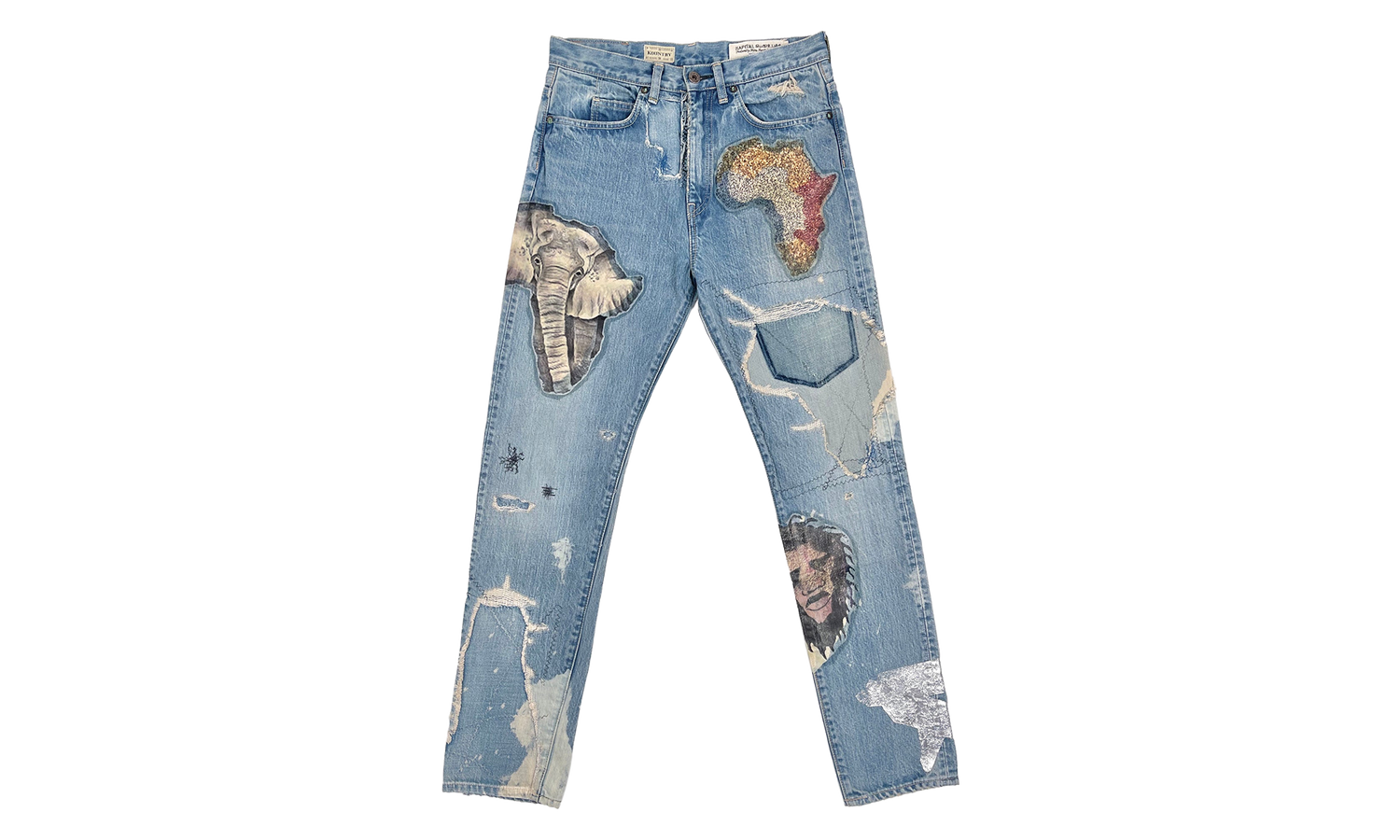 14Oz Denim 5P Africa Elements Remake "Blue - Tokyo Exclusive" KAP019