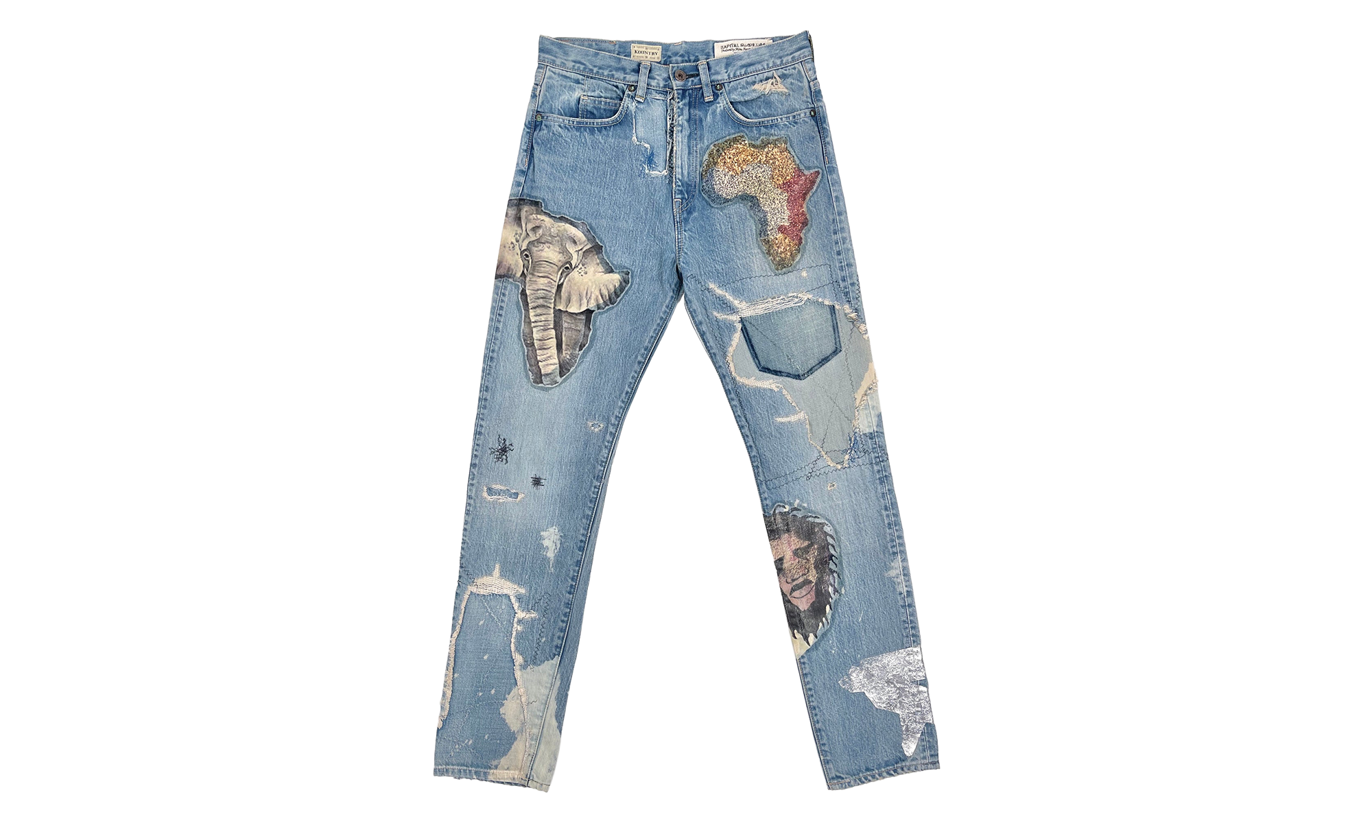14Oz Denim 5P Africa Elements Remake "Blue - Tokyo Exclusive" KAP019