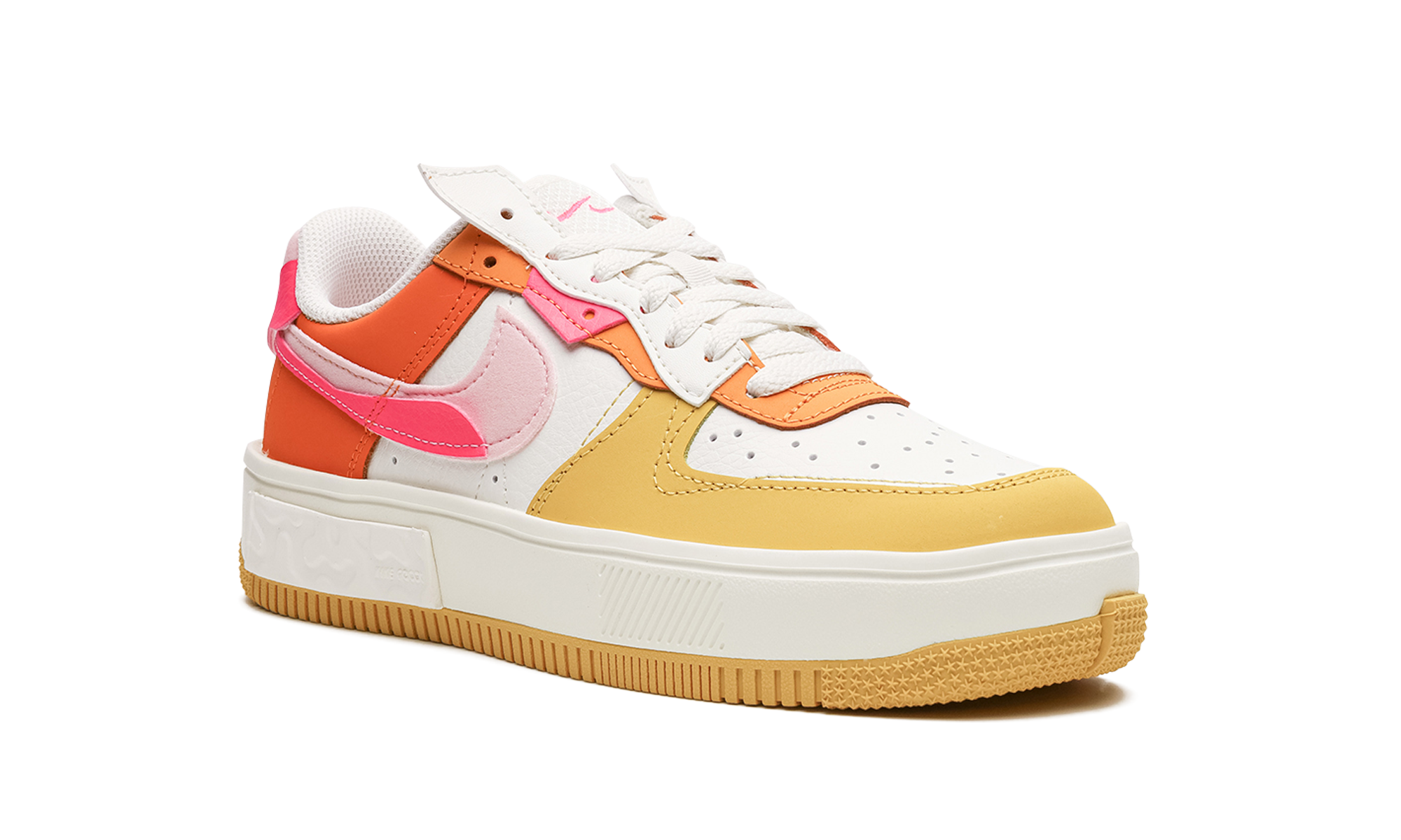 AIR FORCE 1 FONTANKA MNS WMNS "Summit White/Solar Flare/Medium Soft Pink/Hyper Pink" DX2675 100