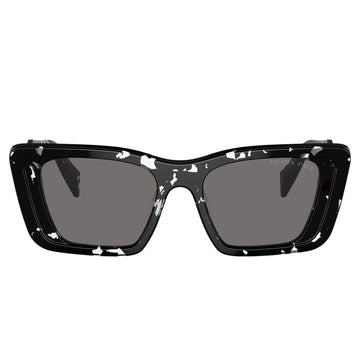 Prada PR 08YS 15S5Z1 Black Crystal Tortoise Polarised Sunglasses