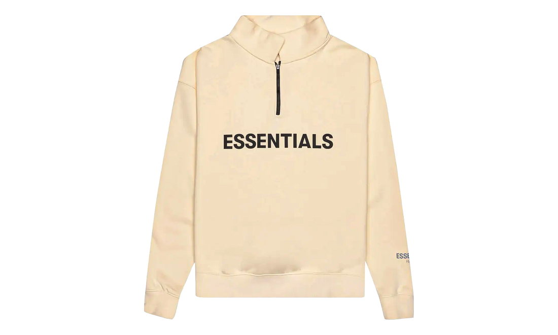 Essentials Mockneck Half Zip "Buttercream" 192HO202041F